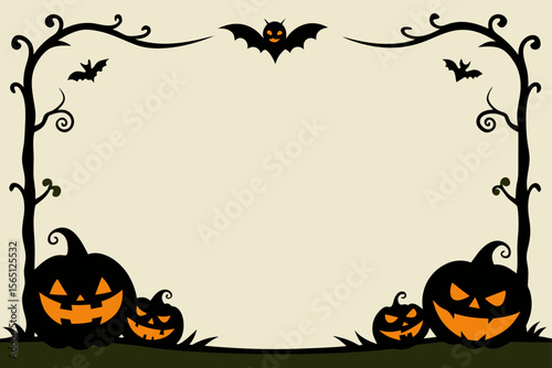 halloween background with pumpkin
