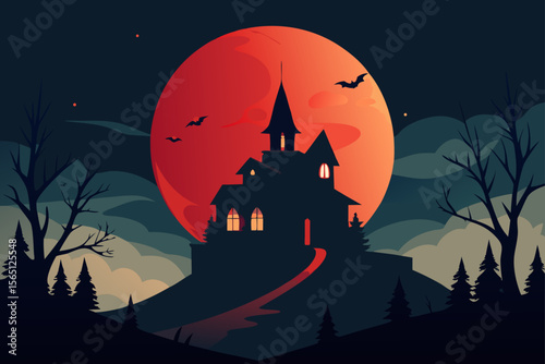 halloween background with bats