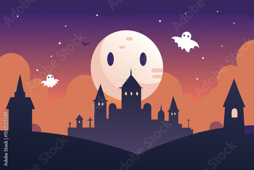 halloween night landscape