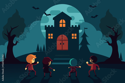 haunted house cartoon