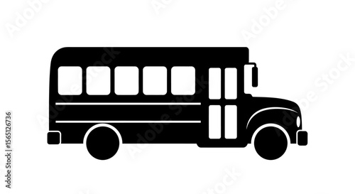 vintage school bus vector illustration, isolated white for education and transportation