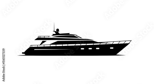 Luxury yacht isolated on white, ready for sea travel and summer vacation