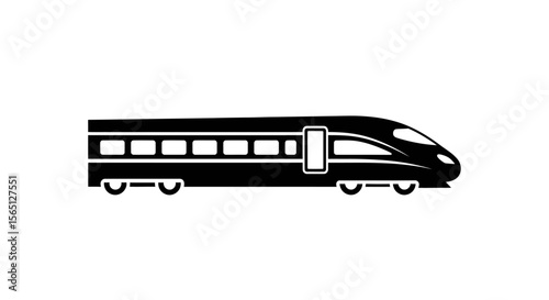 High-Speed Train Silhouette Icon