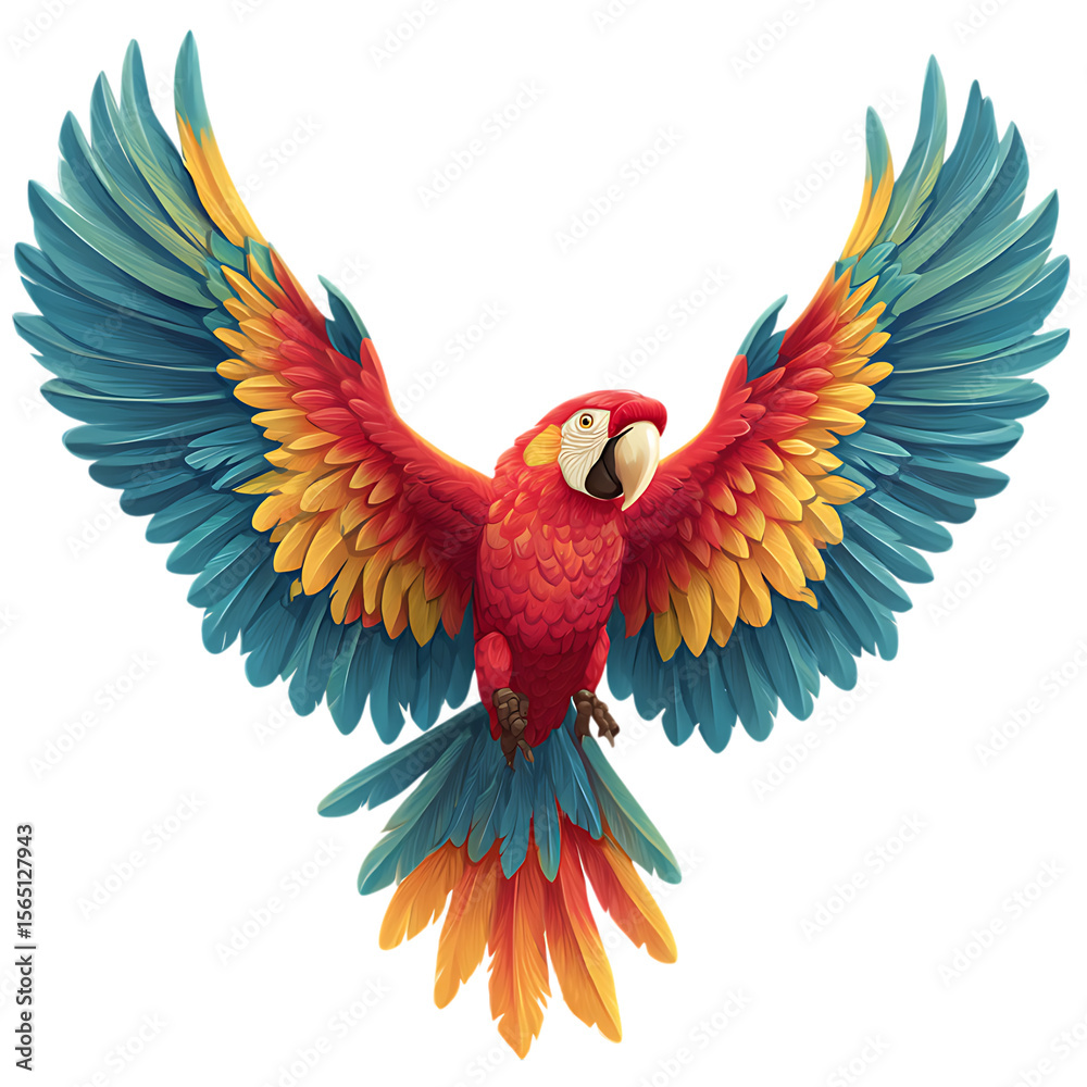 Fototapeta premium red and yellow macaw