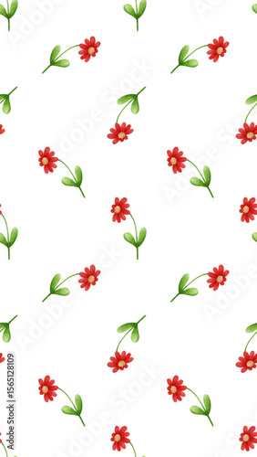 Flower vector pattern illustration floral background