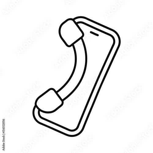 Abstract black and white illustration depicting a retro style telephone handset over a modern smartphone