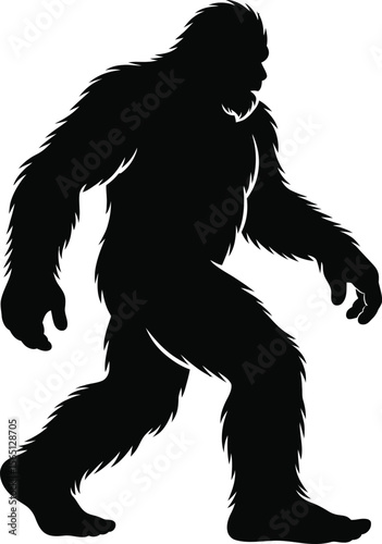 Bigfoot Silhouette: Sasquatch, Cryptid, Mythical Creature & Wilderness Icon