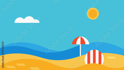 summer beach vector illustration