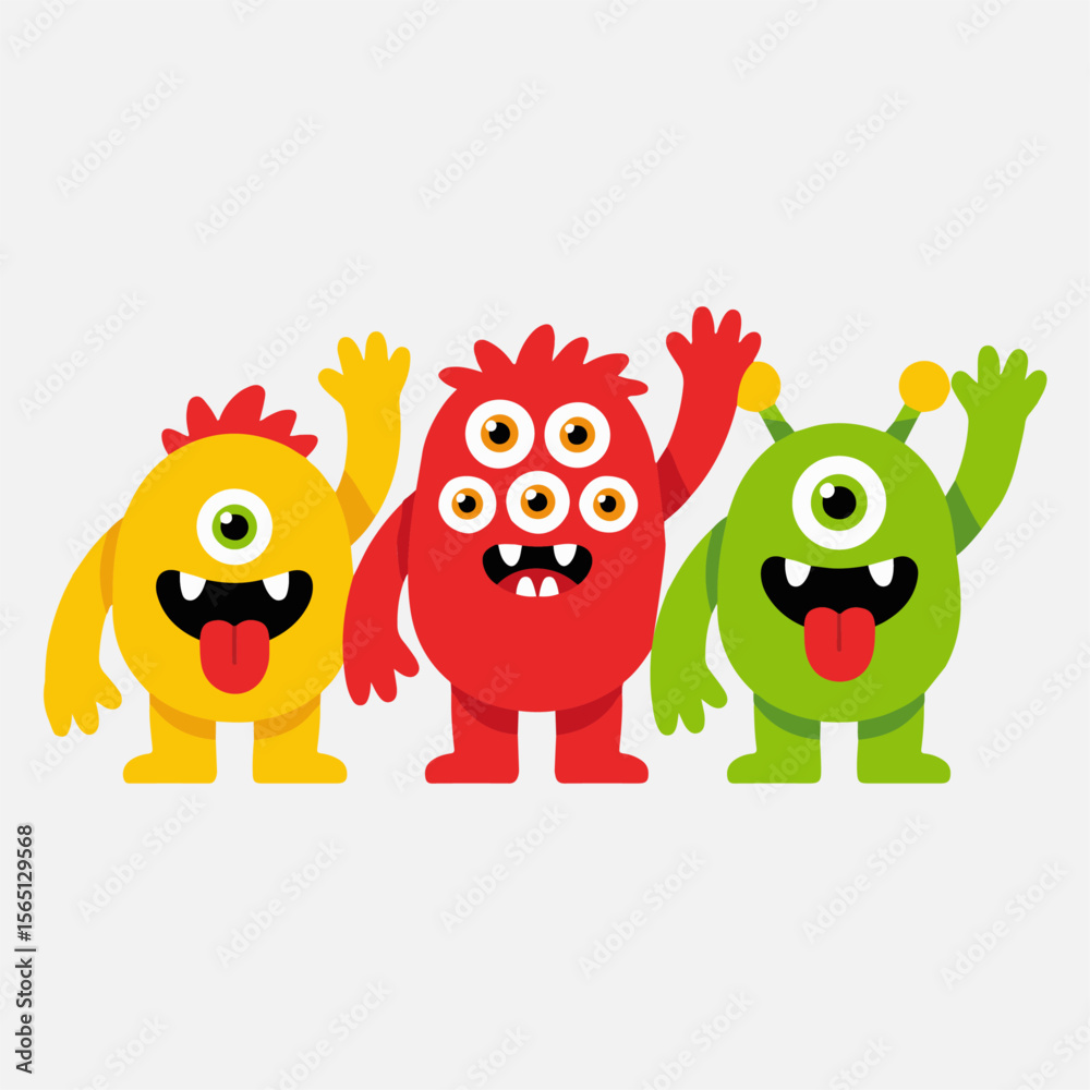 Obraz premium Happy Halloween, Monster. Different face.