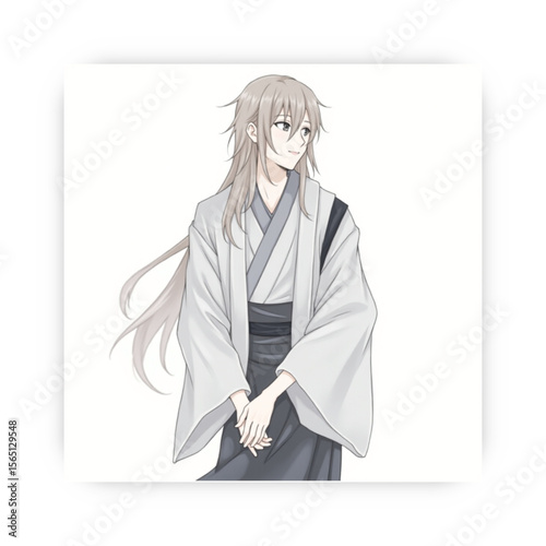 Ai genarate anime handsome hair, dress, model, color desgine
