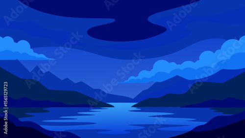 

Night or day, a majestic mountain landscape unfolds under a vast sky, overlooking the serene sea, lake, or