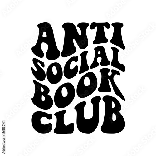 Anti Social Book Club Retro Wavy Typography