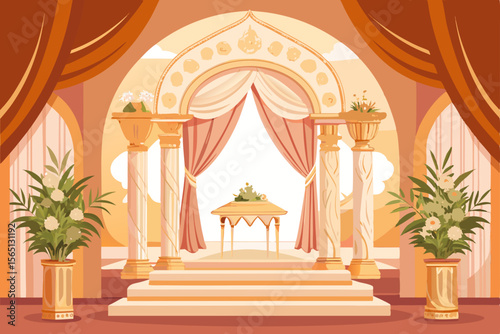 Magnificent Indian Wedding Mandap A Lavish Ceremony Setting