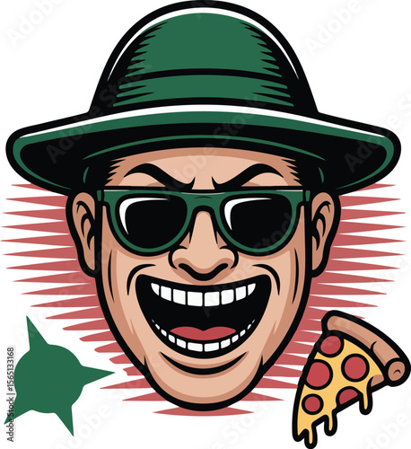 Cool Dude with Hat transparent isolated vecter