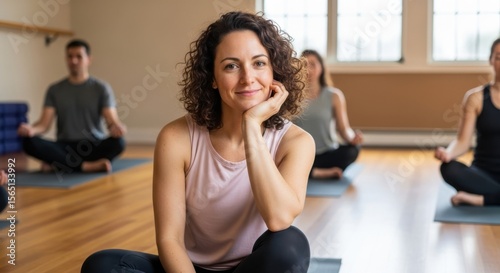Experienced Yoga Instructor Leads Mindful Meditation Session for Students