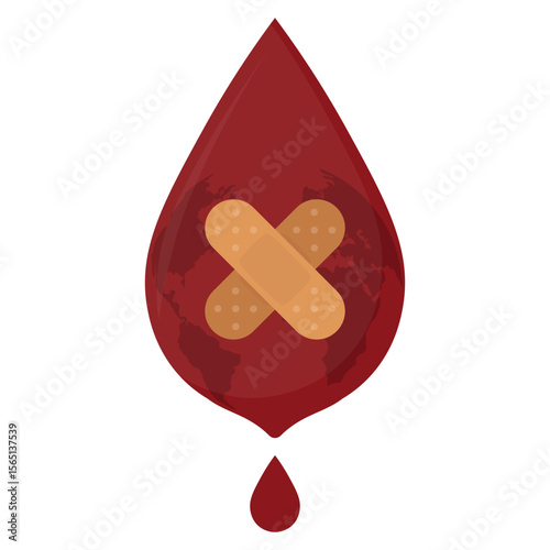 World hemophilia day illustration. Vector isolated.