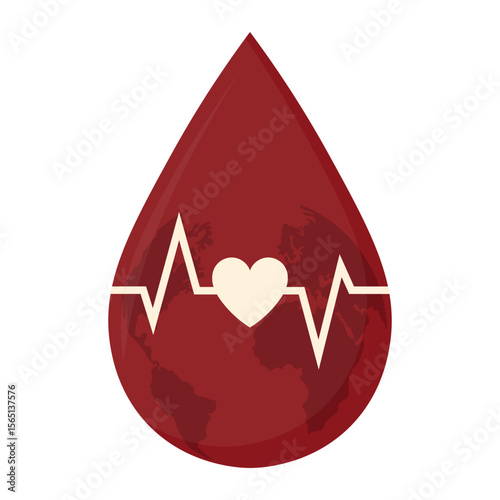 World hemophilia day illustration. Vector isolated.