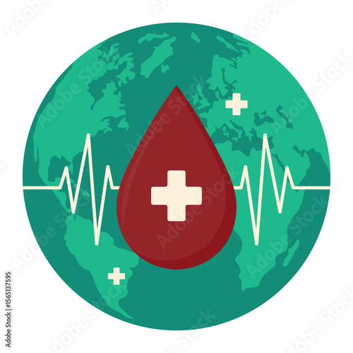 World hemophilia day illustration. Vector isolated.