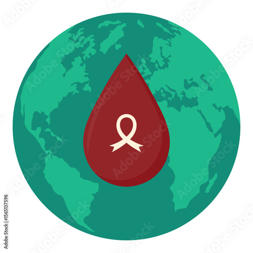 World hemophilia day illustration. Vector isolated.