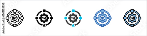 Adaptability Skill Icon Pack Multistyle Illustration