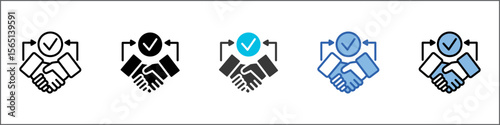 Negotiation Skill Icon Pack Multistyle Illustration