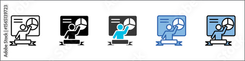 Presentation Skill Icon Pack Multistyle Illustration
