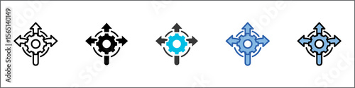 Flexibility Skill Icon Pack Multistyle Illustration