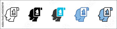 Strategic Thinking Icon Pack Multistyle Illustration