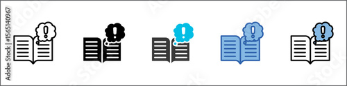 Reading Comprehension Icon Pack Multistyle Illustration