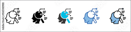 Research Skill Icon Pack Multistyle Illustration