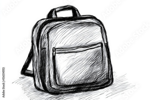 Stylish Sketch of a Versatile Backpack for Everyday Use
