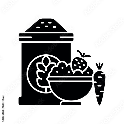 Carbohydrates black flat icon for digital and print projects.