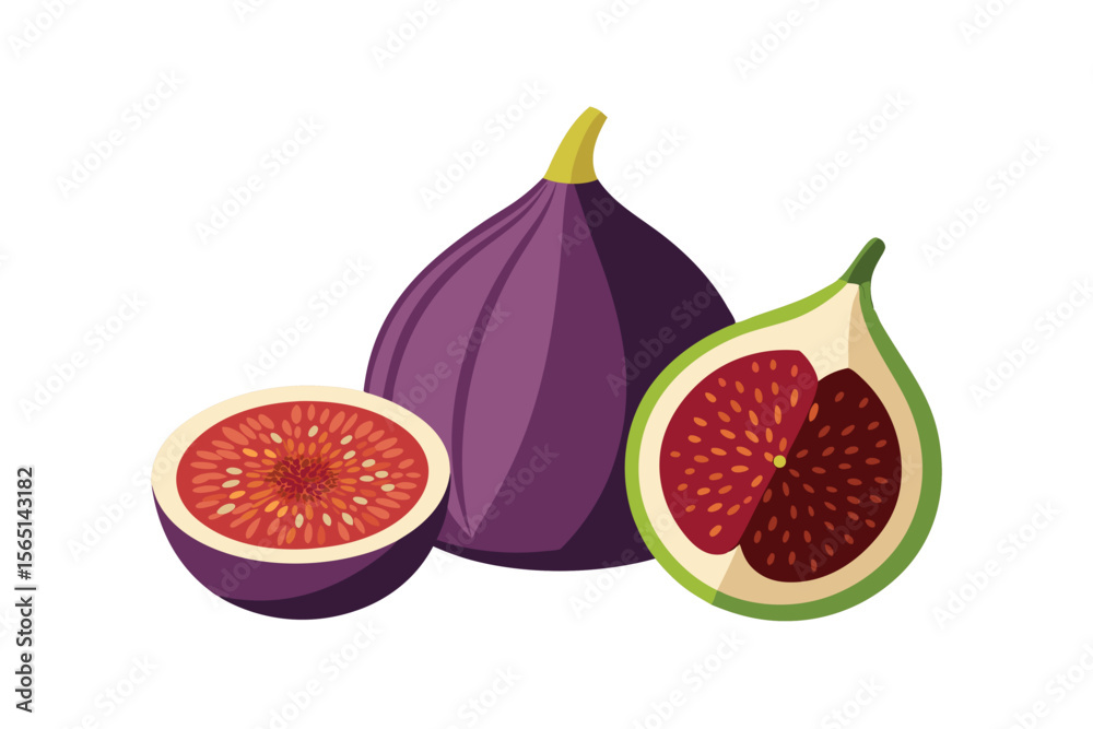 Naklejka premium Fresh fig fruit isolated on white background