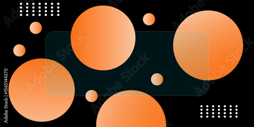 abstract design featuring a dark gray background with soft, glowing circular gradients in warm orange and yellow tones.concept eps 10