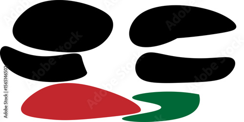 Hand drawn organic rectangle frames. Abstract doodle liquid shapes. Organic free flat blobs. Irregular fluid bubbles. Empty text box.