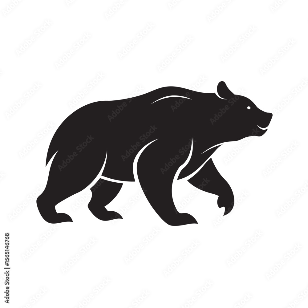 Fototapeta premium Charging Grizzly Bear With Power