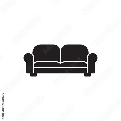 Couch icon isolated. simple vector icon on white background