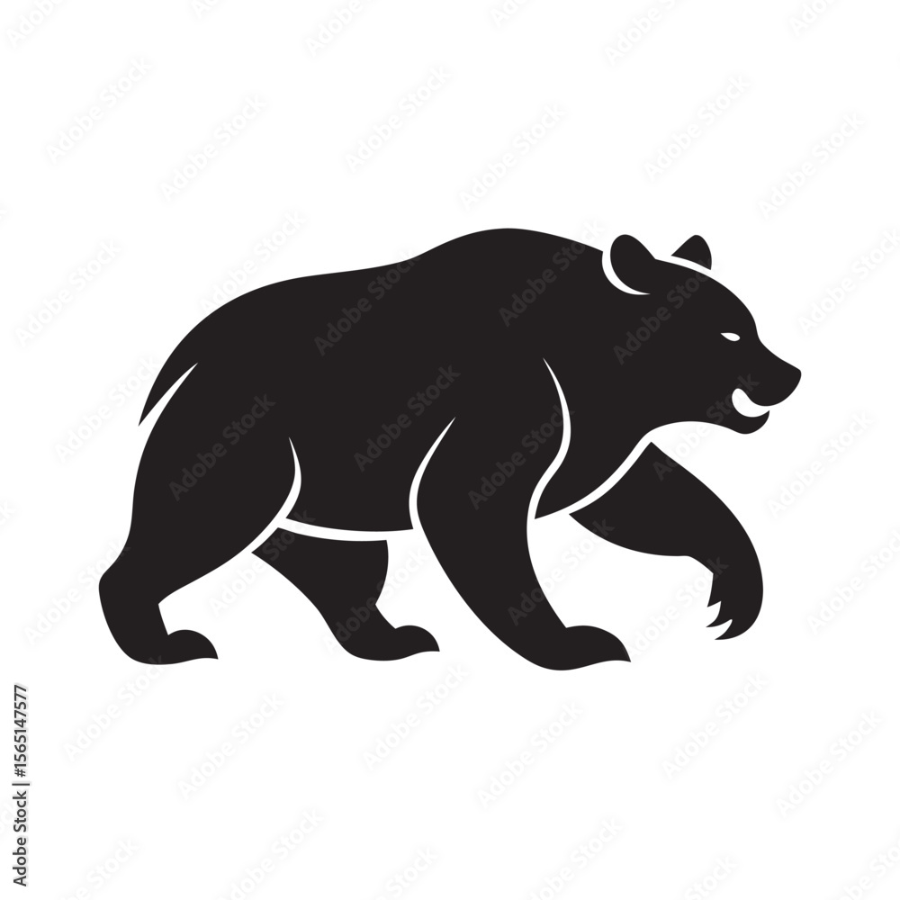 Obraz premium Grizzly Bear Charging In Attack Pose