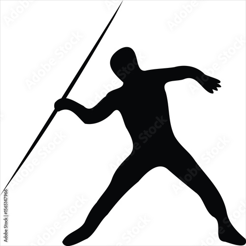 silhouette of a man running throwing the target