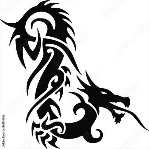 Wallpaper Mural dragon tattoo vector Torontodigital.ca