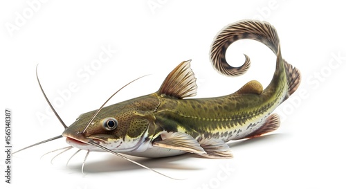 Isolated catfish fish aquatic animal freshwater wildlife nature background fins whiskers aquarium pet 100