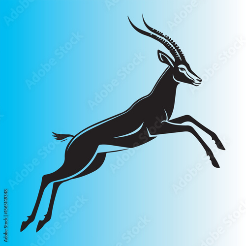 Vector illustration of a silhouette of deer.