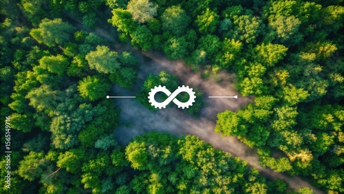 Green tree in the forest.