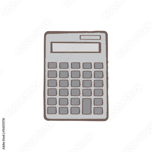 Gray calculator from top view