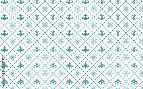 Elegant Pastel Fleur de Lis Seamless Pattern.