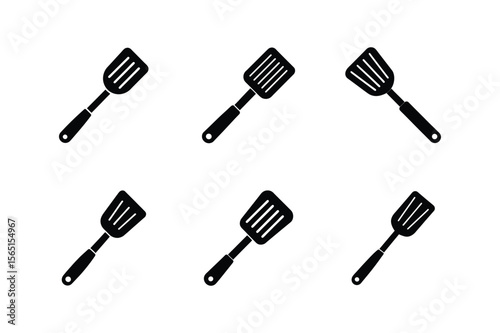 spatula icon silhouette vector illustration