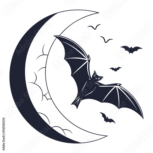 halloween bat and bats