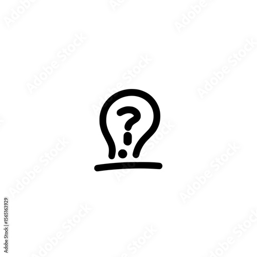 Bold question mark icon vector illustration representing help support confusion and curiosity