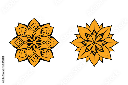 Golden autumn maple leaves vector design element