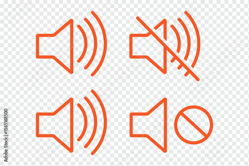 no sound sign forbidden. no sound no music. Mute sound icon vector set. Volume, audio sign symbol eps 10